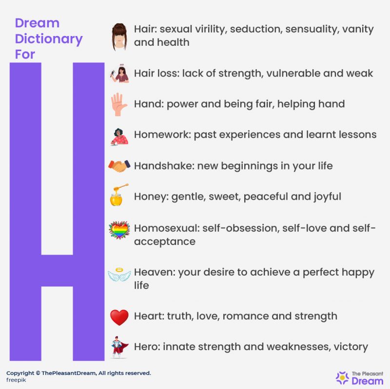 Dreams Dictionary for “H” ThePleasantDream