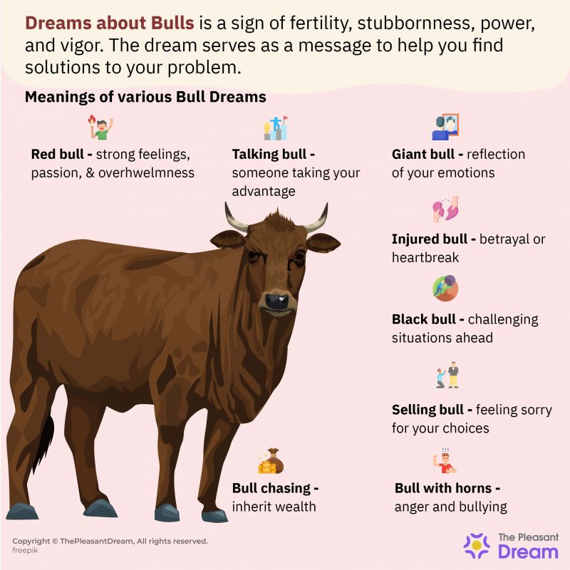Bull in Dream Time To Gain Strength To Tackle Problems in Life