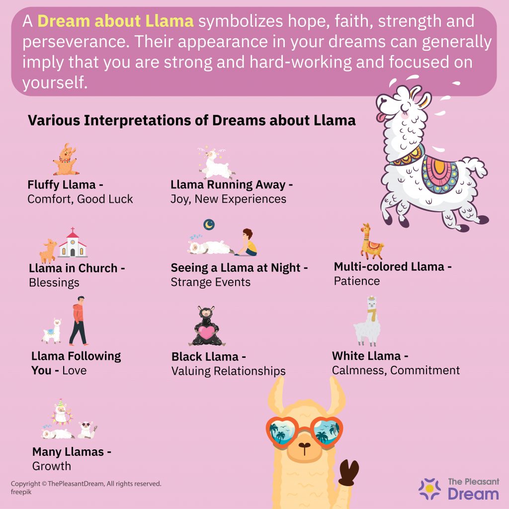 Various Scenarios and Meanings of Dream about Llama