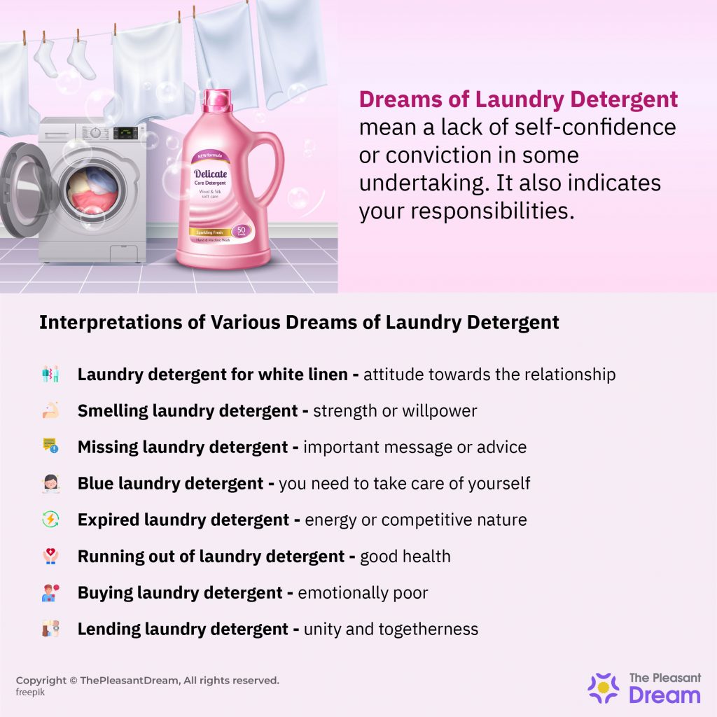 Dream Of Laundry Detergent - 44 Plots & Their Interpretations