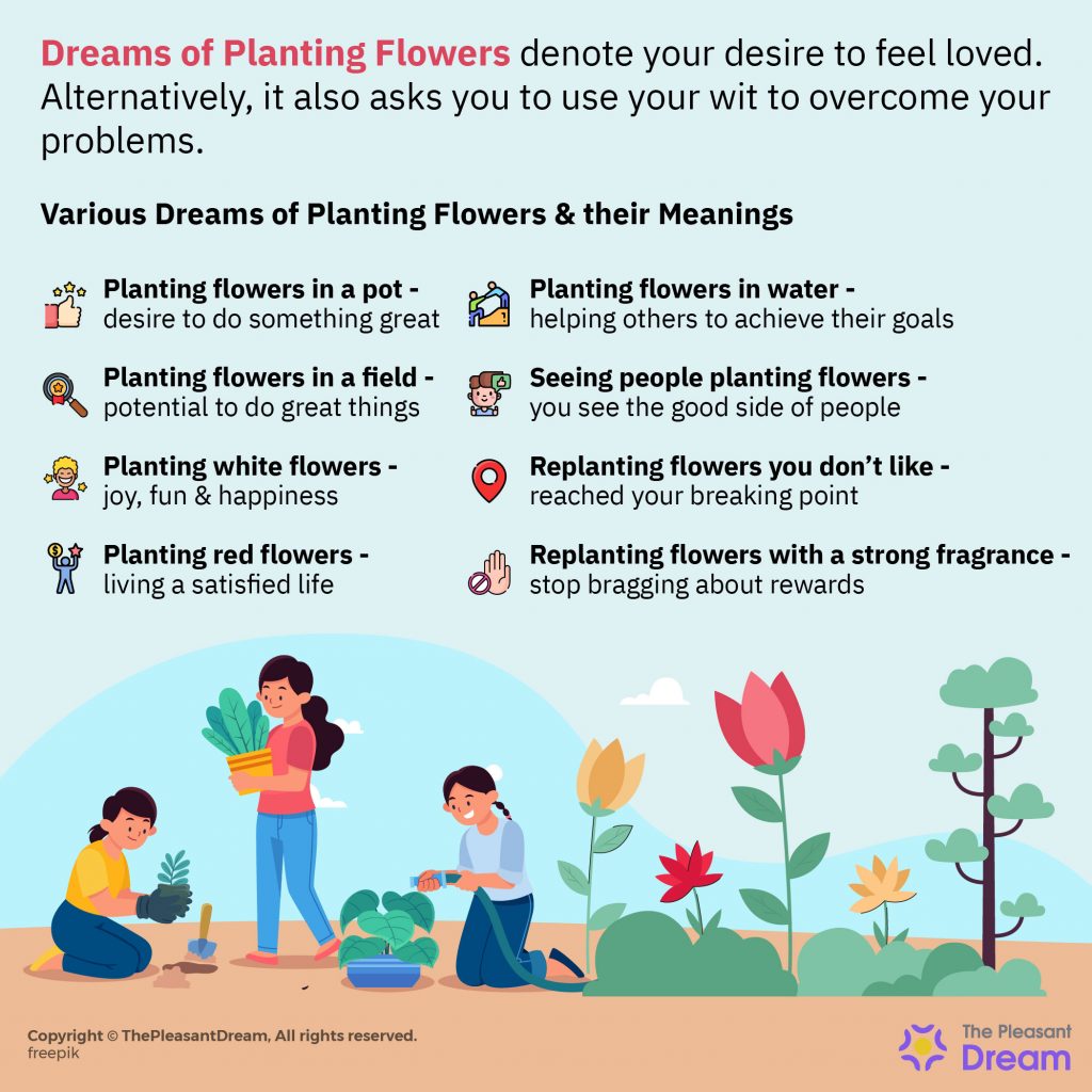 Dreams of Planting Flowers – Types & Their Meanings